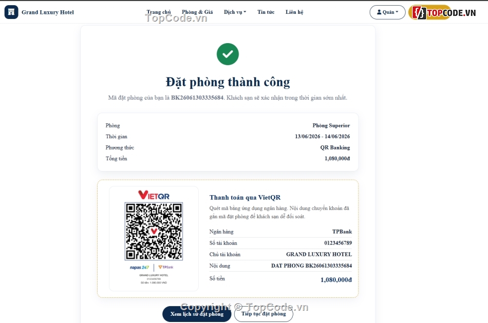 đặt phòng khách sạn,web quản lý,quản lý đặt phòng khách sạn